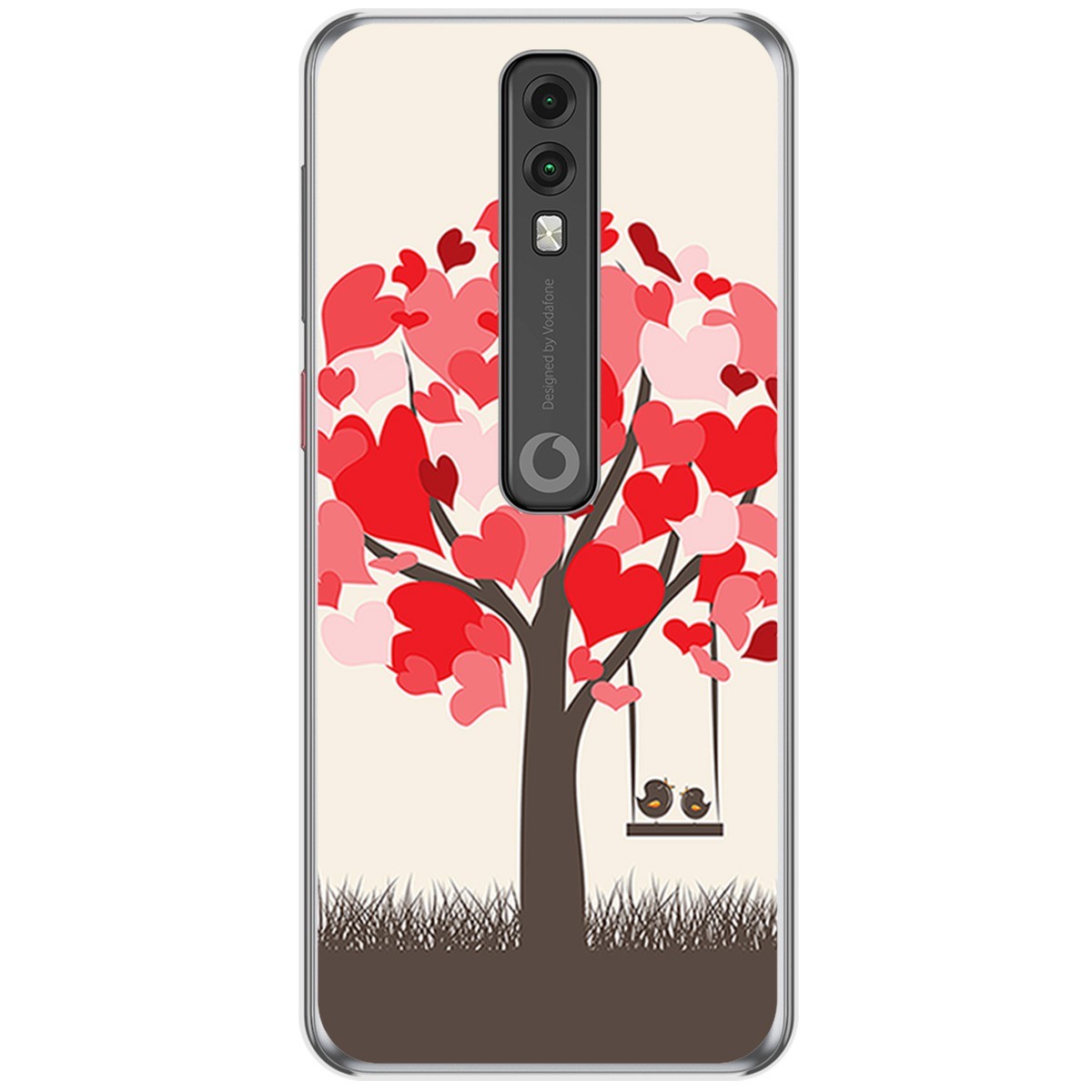 Funda Gel Tpu para Vodafone Smart V10 diseño Pajaritos Dibujos