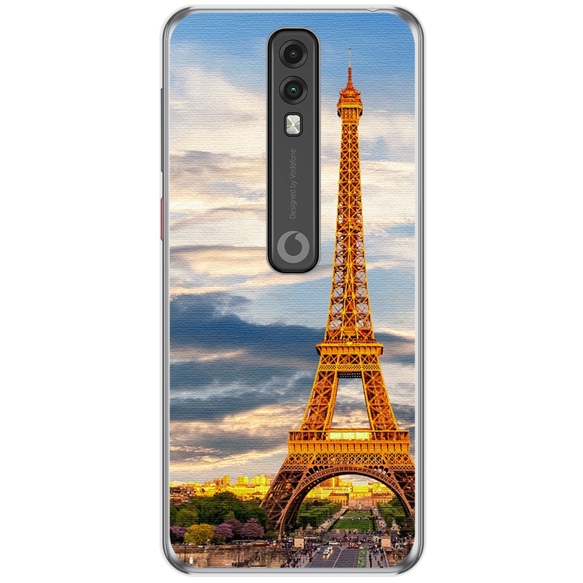 Funda Gel Tpu para Vodafone Smart V10 diseño Paris Dibujos