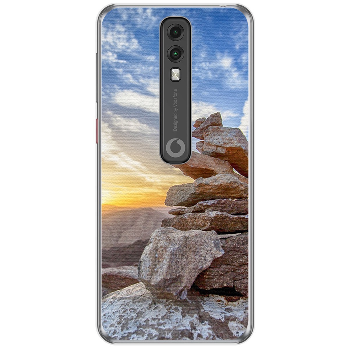 Funda Gel Tpu para Vodafone Smart V10 diseño Sunset Dibujos
