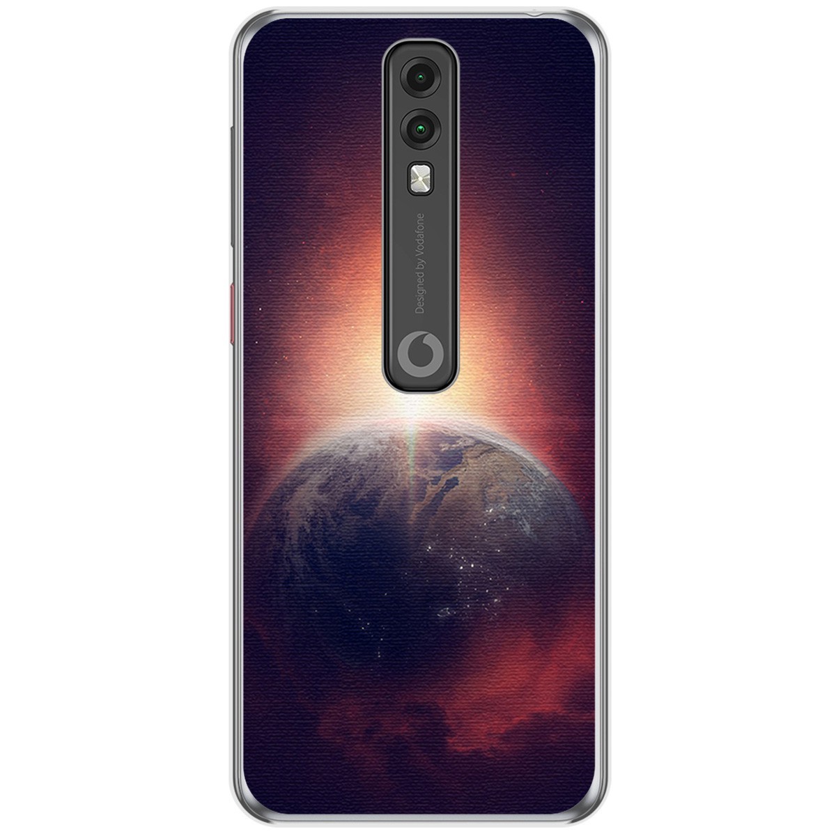 Funda Gel Tpu para Vodafone Smart V10 diseño Tierra Dibujos
