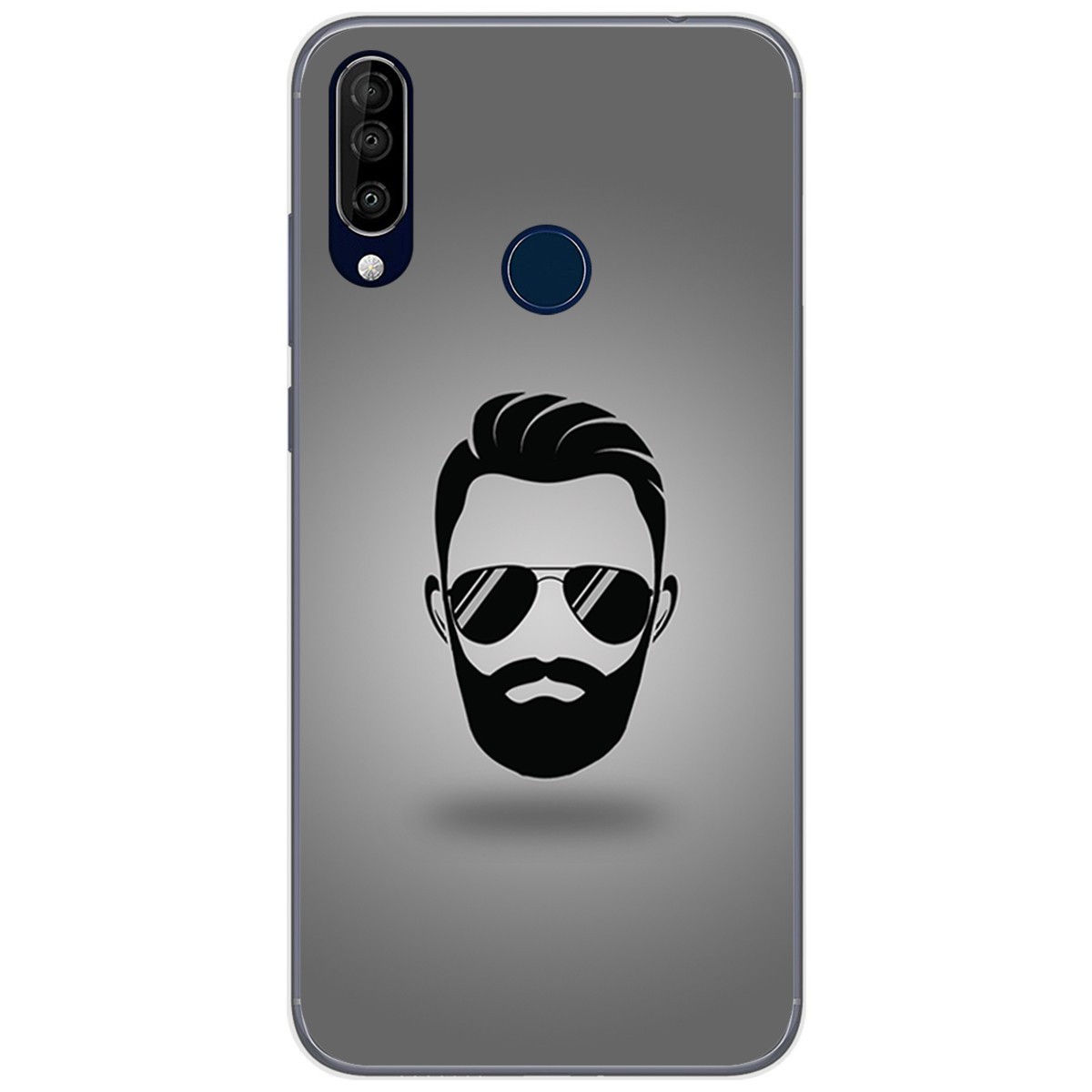 Funda Gel Tpu para Wiko View3 Pro diseño Barba Dibujos