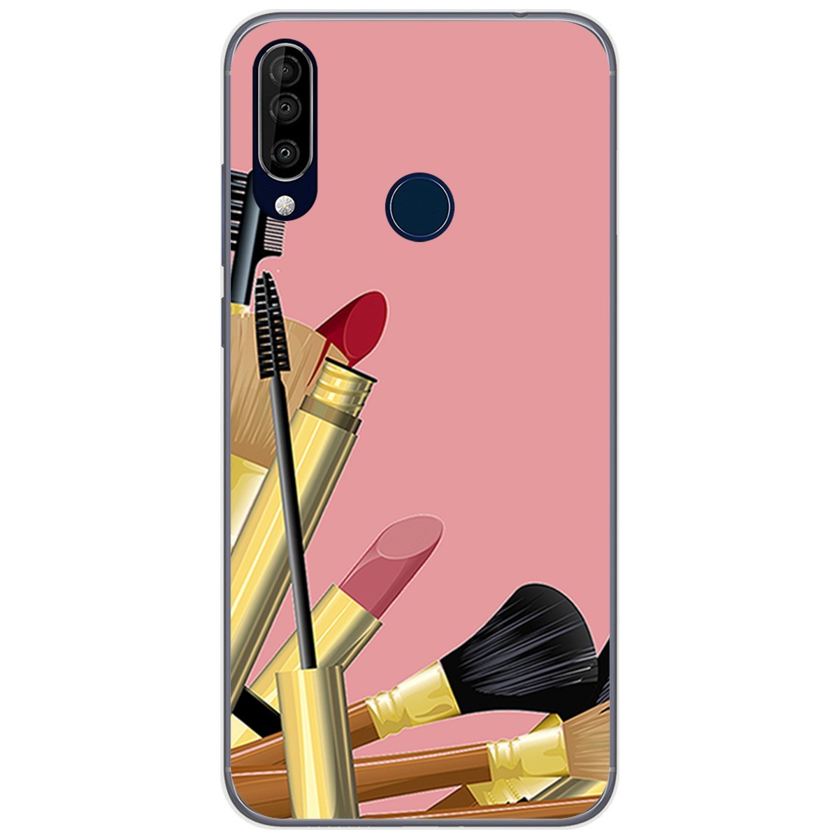 Funda Gel Tpu para Wiko View3 Pro diseño Brochas Dibujos