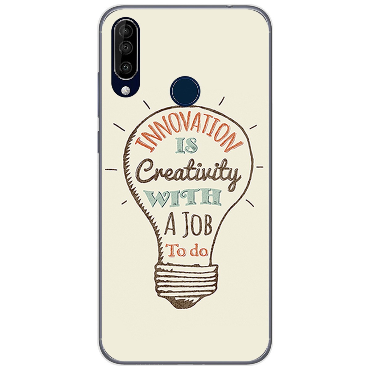 Funda Gel Tpu para Wiko View3 Pro diseño Creativity Dibujos