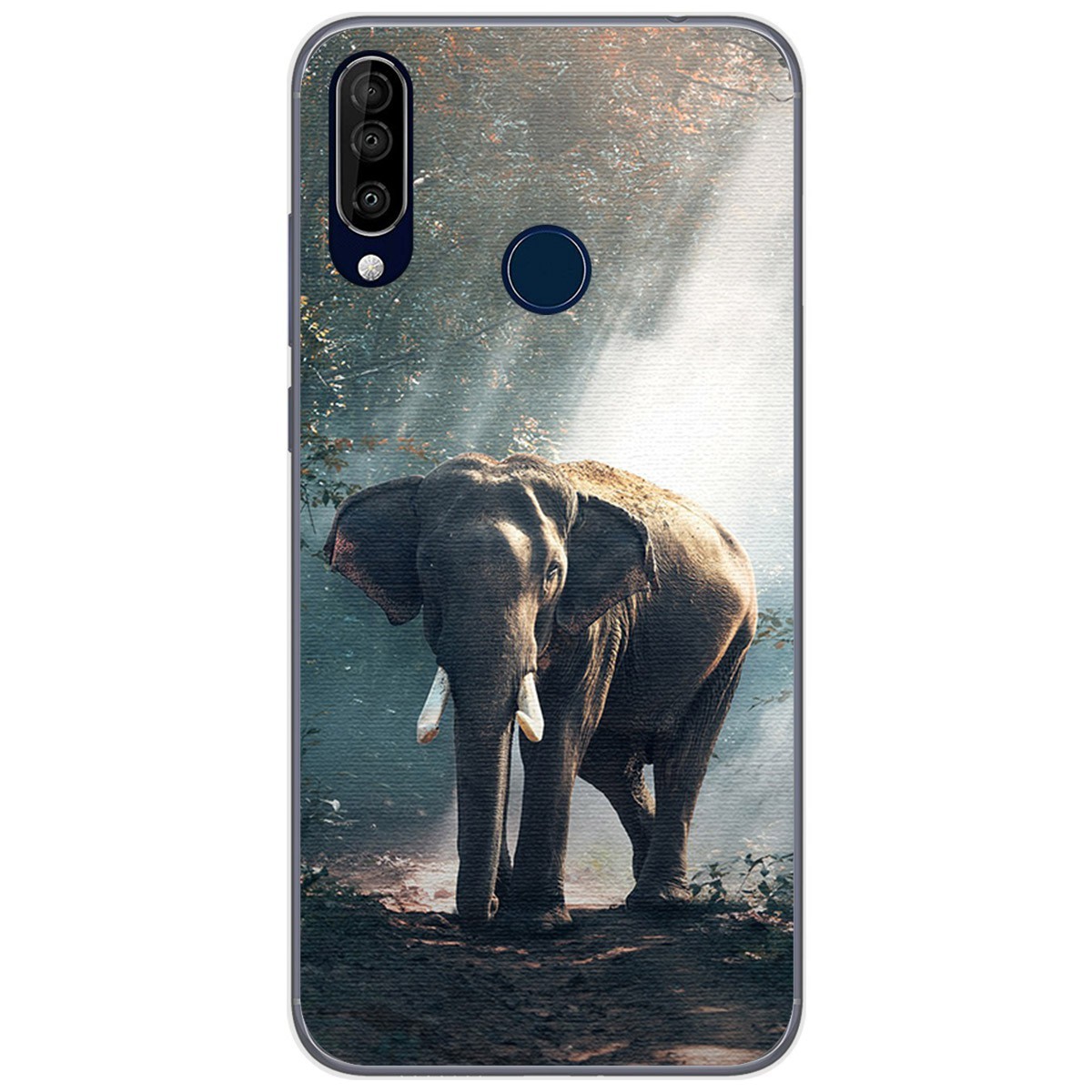 Funda Gel Tpu para Wiko View3 Pro diseño Elefante Dibujos