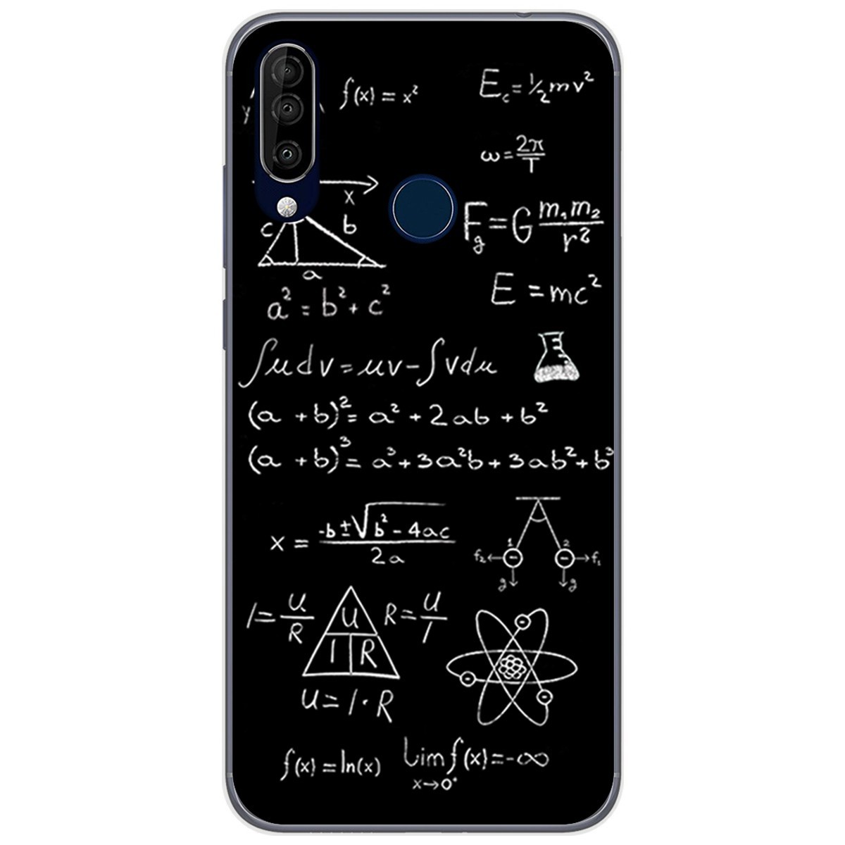 Funda Gel Tpu para Wiko View3 Pro diseño Formulas Dibujos