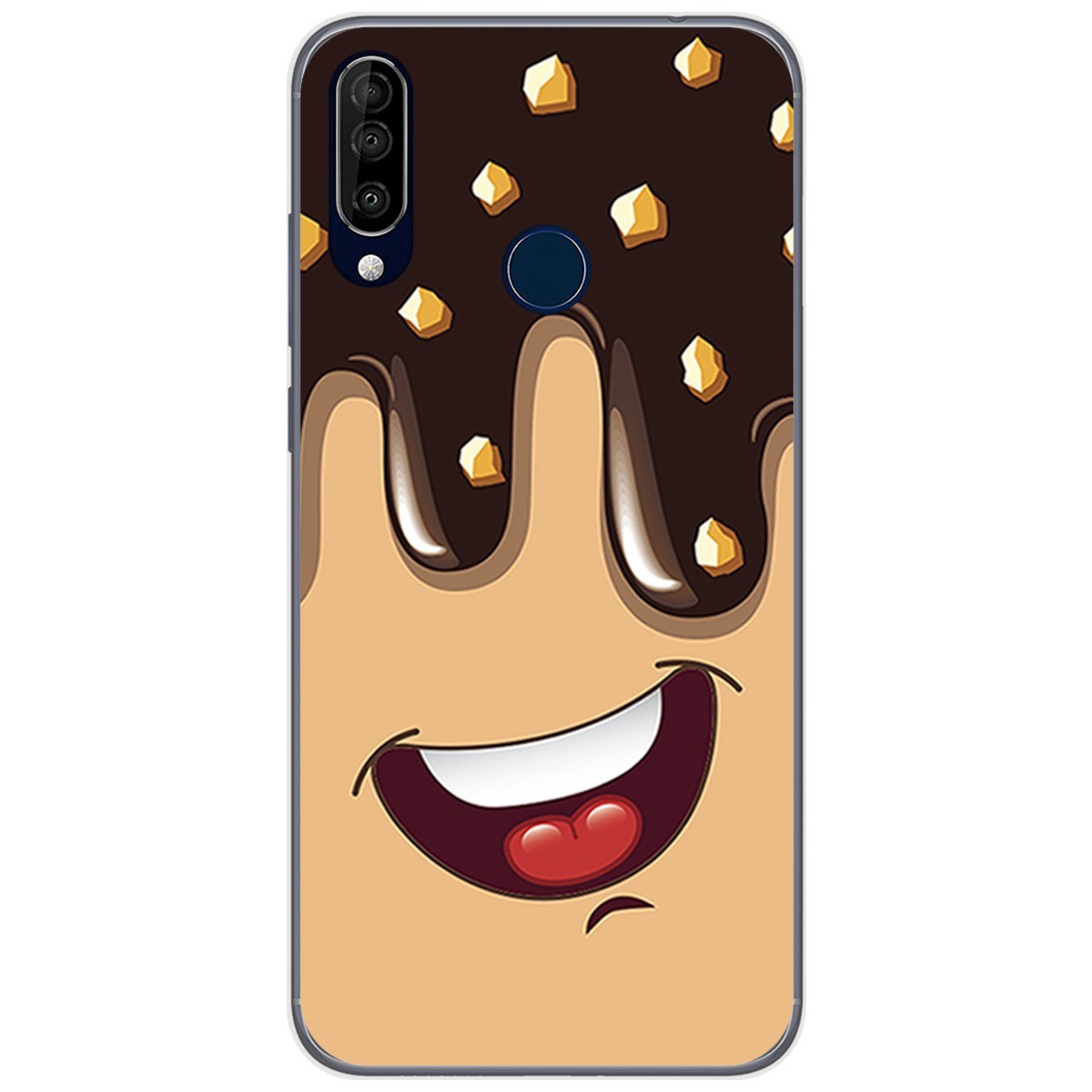 Funda Gel Tpu para Wiko View3 Pro diseño Helado Chocolate Dibujos