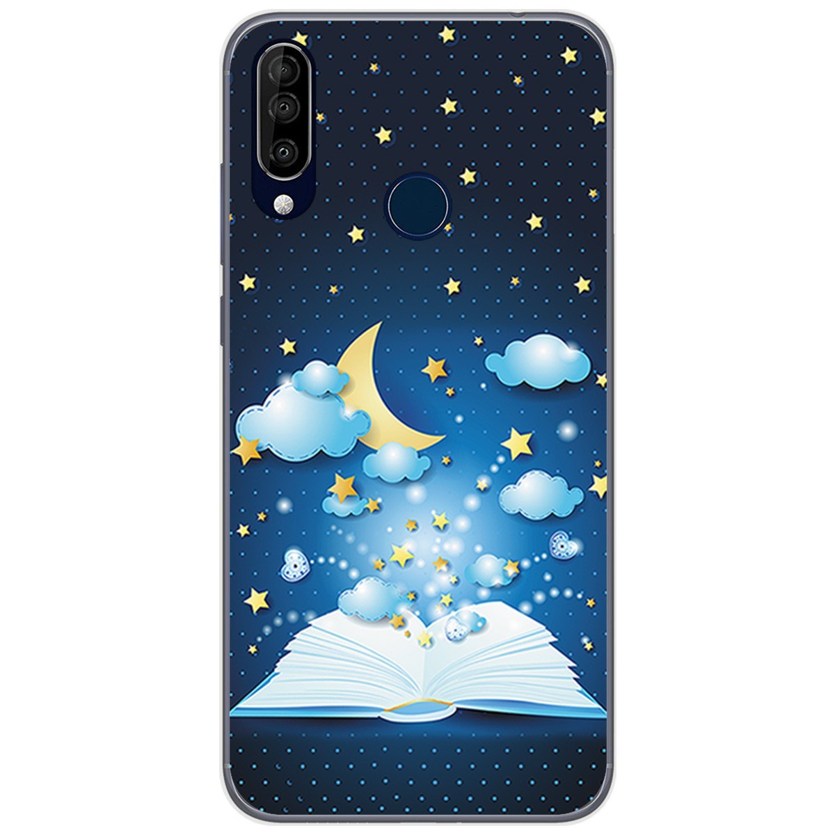 Funda Gel Tpu para Wiko View3 Pro diseño Libro Cuentos Dibujos