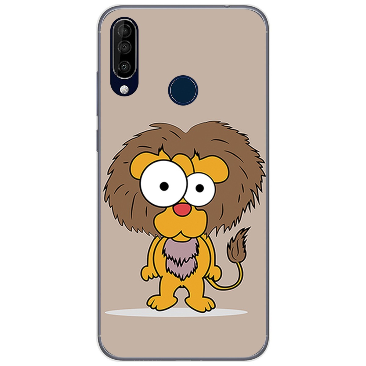 Funda Gel Tpu para Wiko View3 Pro diseño Leon Dibujos