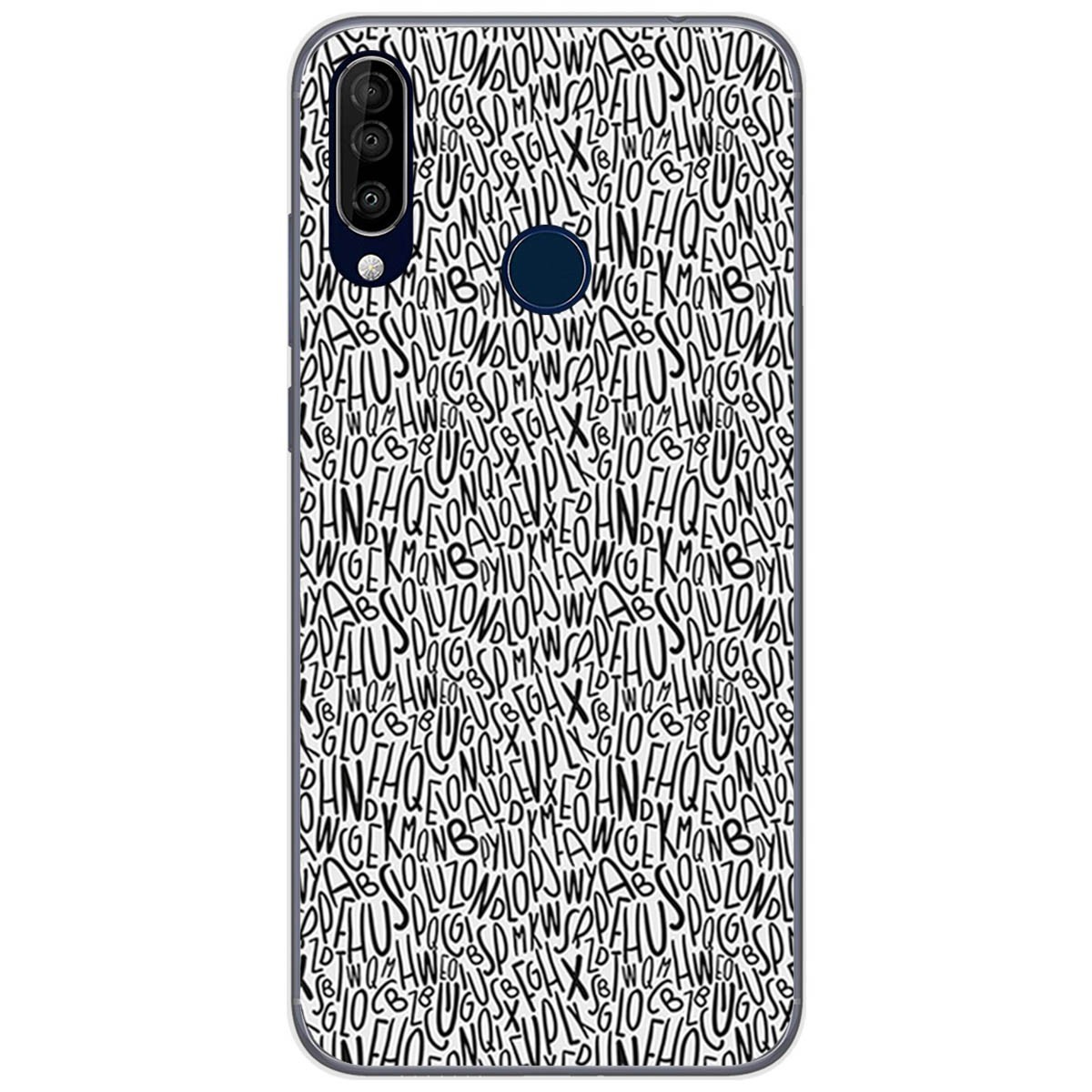 Funda Gel Tpu para Wiko View3 Pro diseño Letras Dibujos