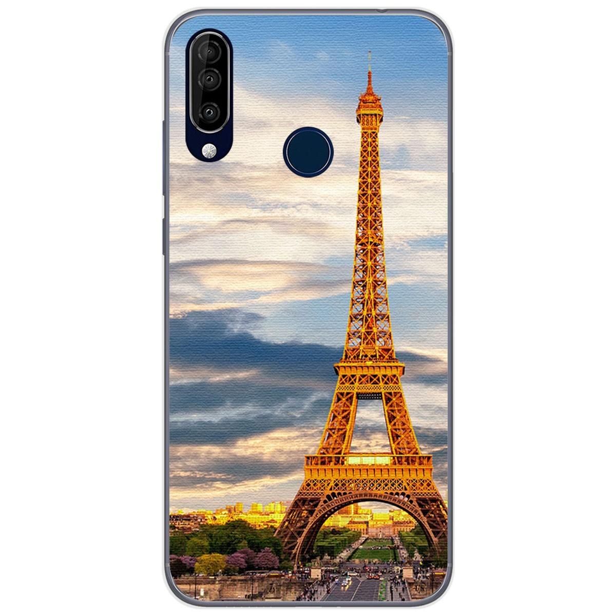 Funda Gel Tpu para Wiko View3 Pro diseño Paris Dibujos