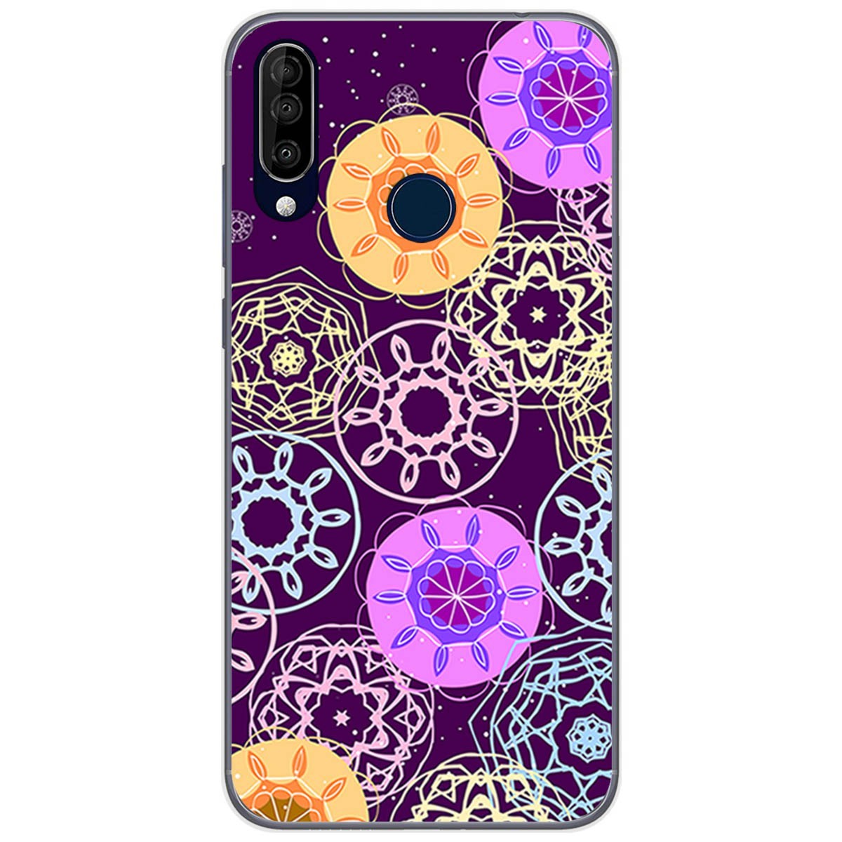 Funda Gel Tpu para Wiko View3 Pro diseño Radial Dibujos