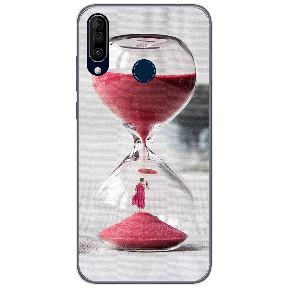 Funda Gel Tpu para Wiko View3 Pro diseño Reloj Dibujos