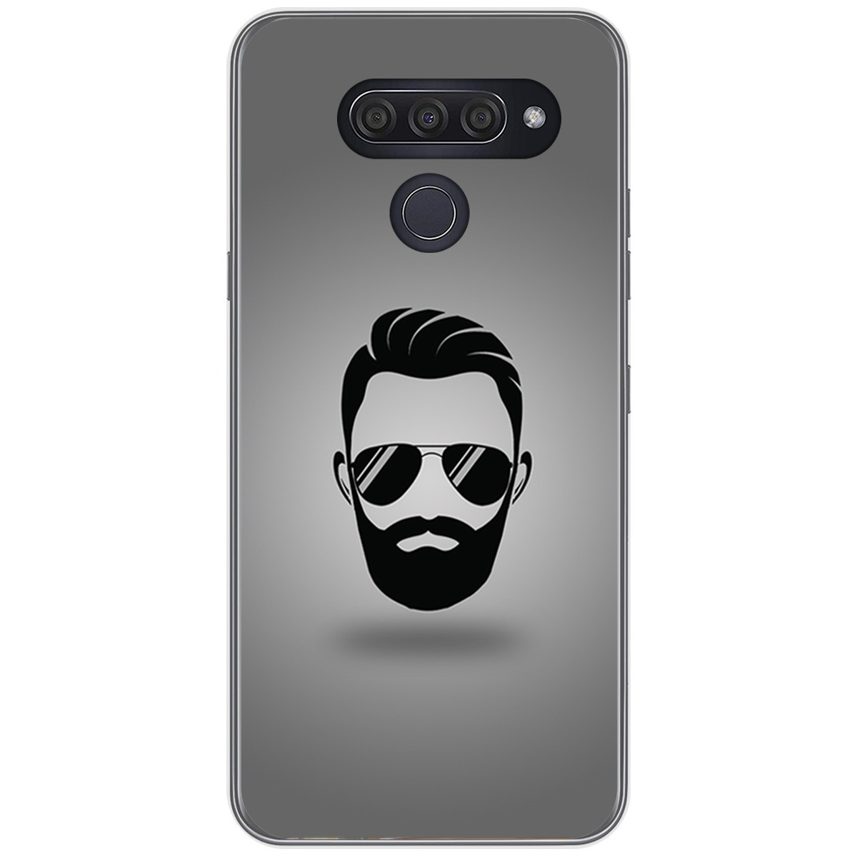 Funda Gel Tpu para Lg Q60 / K50 diseño Barba Dibujos