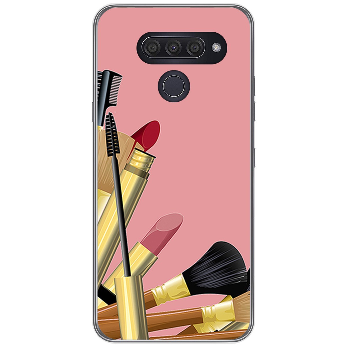 Funda Gel Tpu para Lg Q60 / K50 diseño Brochas Dibujos