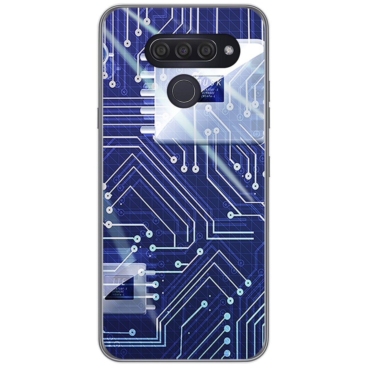 Funda Gel Tpu para Lg Q60 / K50 diseño Circuito Dibujos