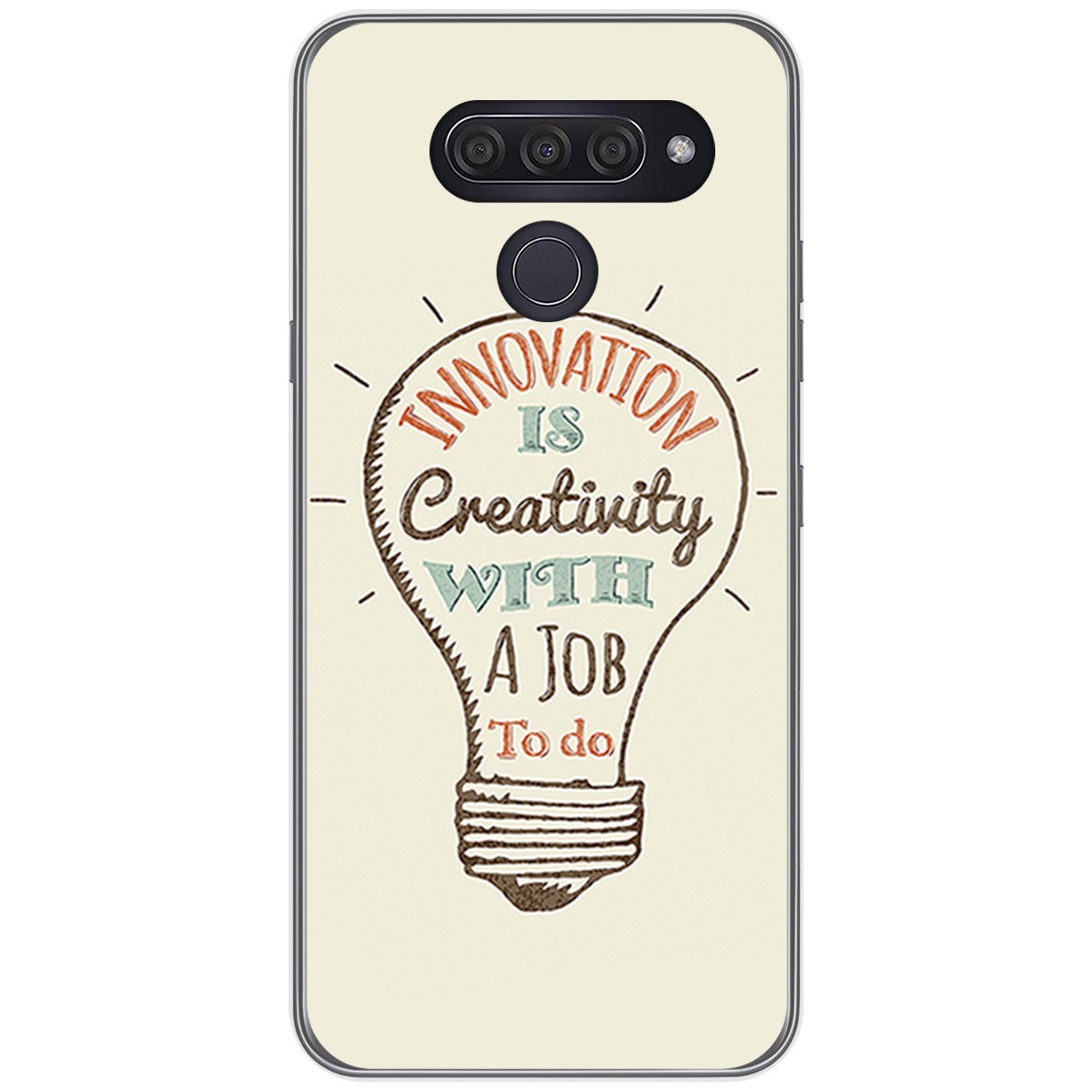 Funda Gel Tpu para Lg Q60 / K50 diseño Creativity Dibujos