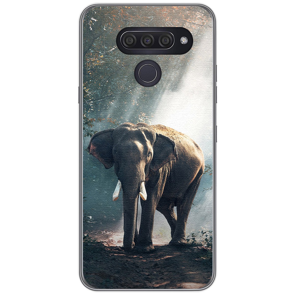 Funda Gel Tpu para Lg Q60 / K50 diseño Elefante Dibujos