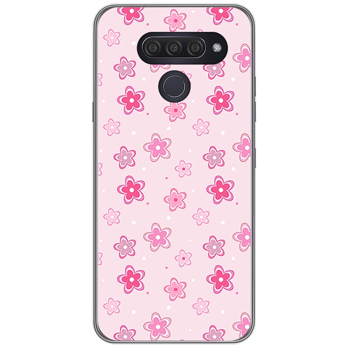 Funda Gel Tpu para Lg Q60 / K50 diseño Flores Dibujos