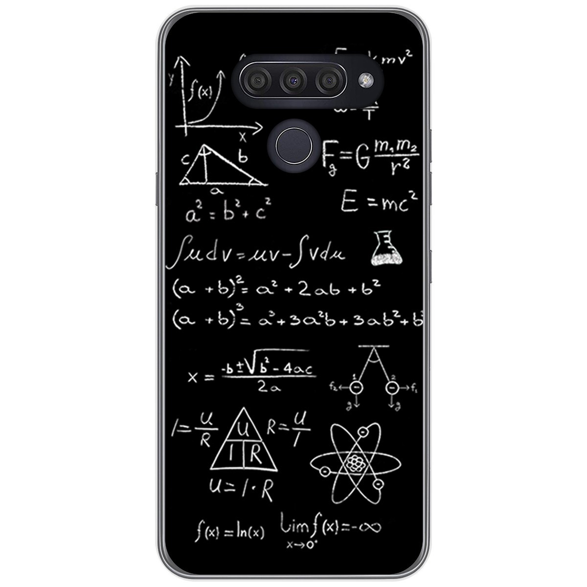 Funda Gel Tpu para Lg Q60 / K50 diseño Formulas Dibujos