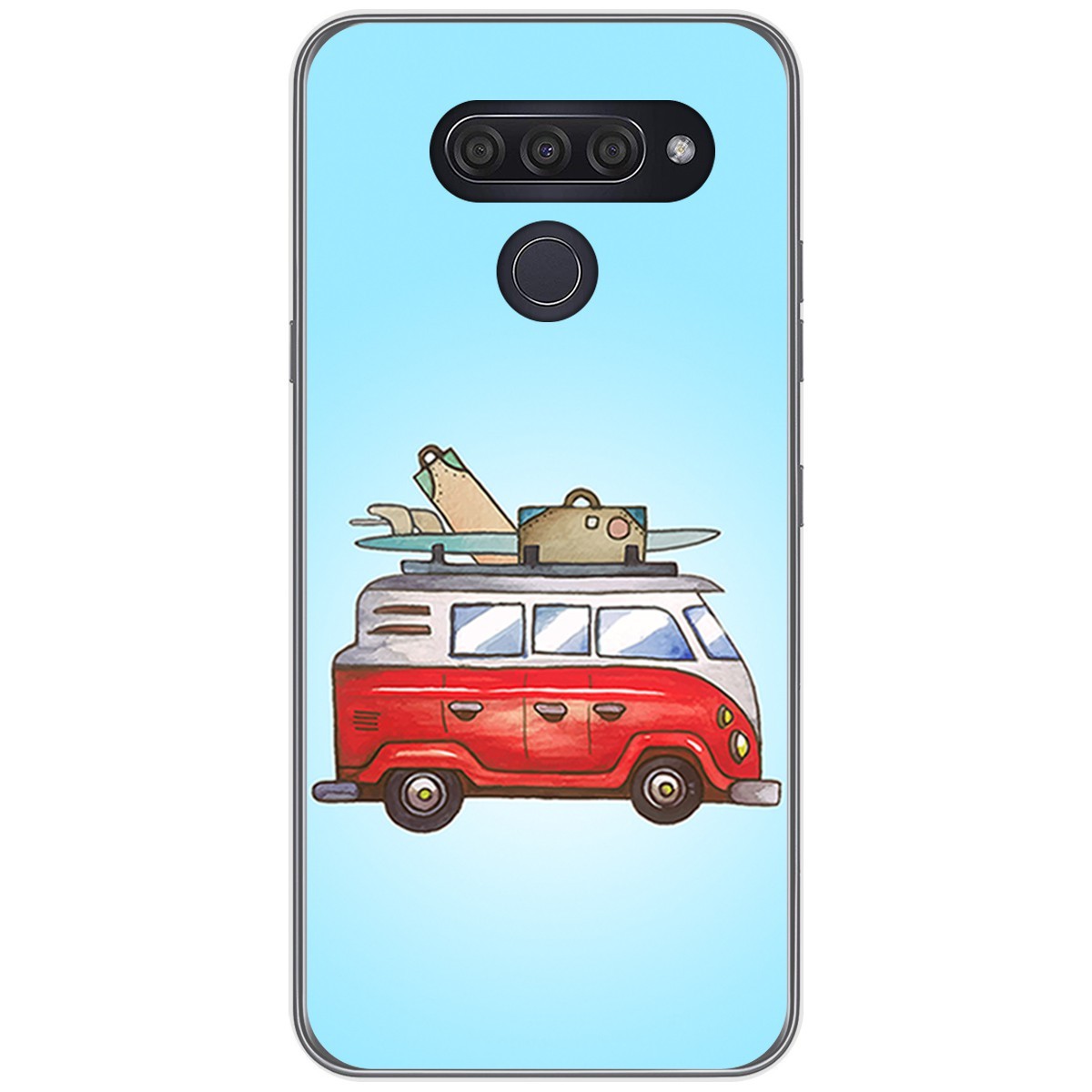 Funda Gel Tpu para Lg Q60 / K50 diseño Furgoneta Dibujos