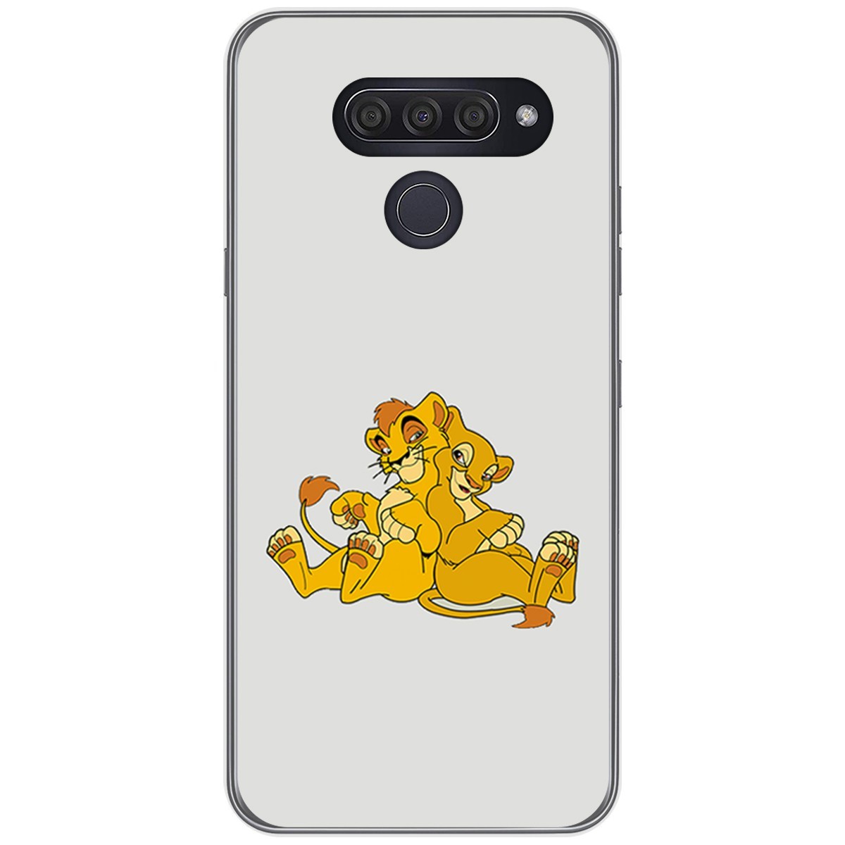 Funda Gel Tpu para Lg Q60 / K50 diseño Leones Dibujos