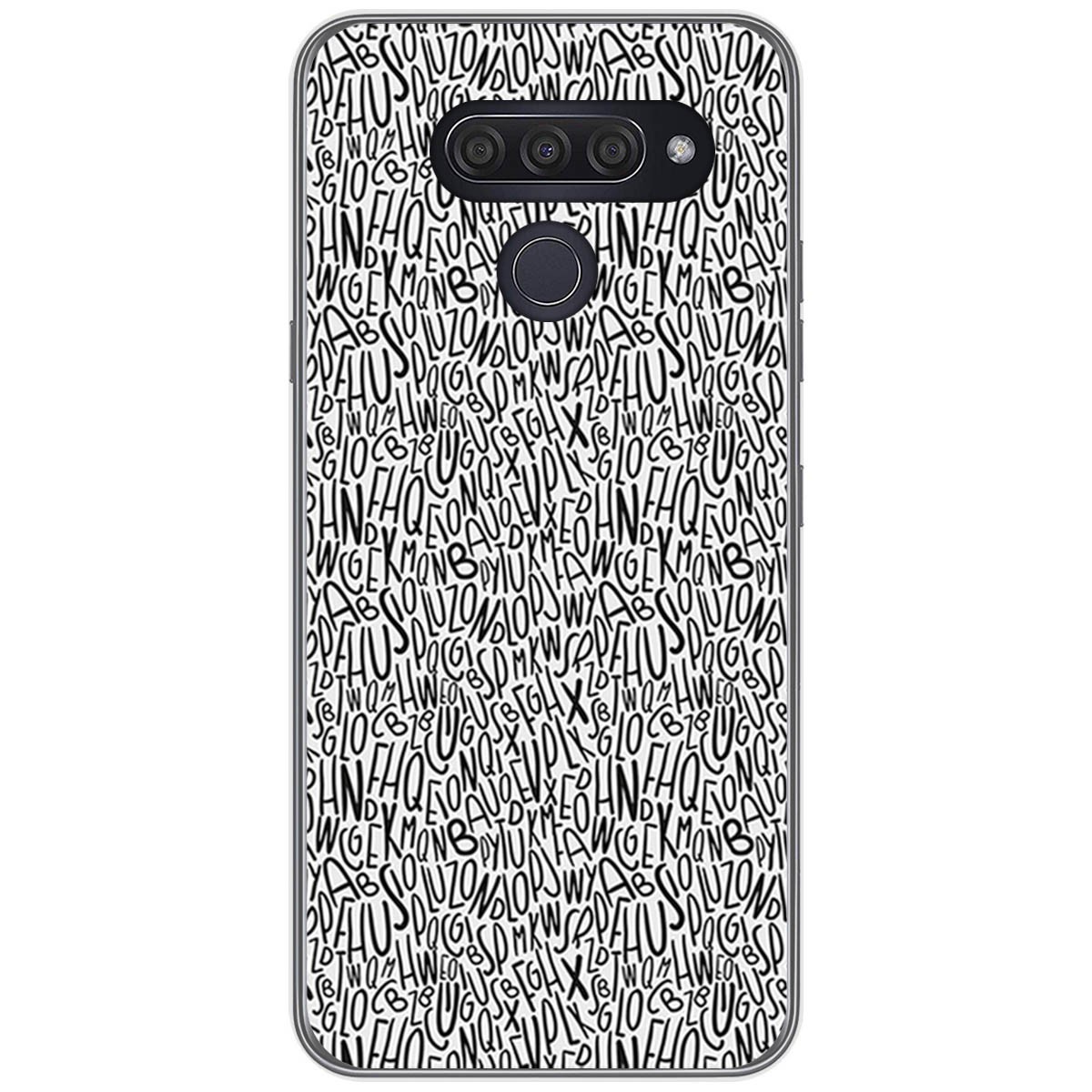 Funda Gel Tpu para Lg Q60 / K50 diseño Letras Dibujos