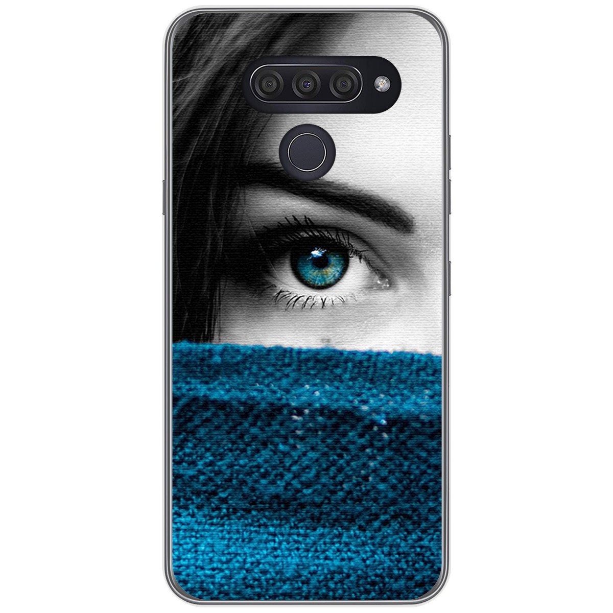 Funda Gel Tpu para Lg Q60 / K50 diseño Ojo Dibujos