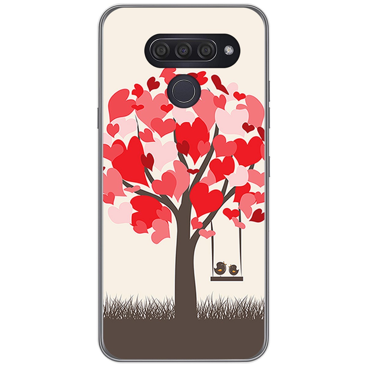Funda Gel Tpu para Lg Q60 / K50 diseño Pajaritos Dibujos