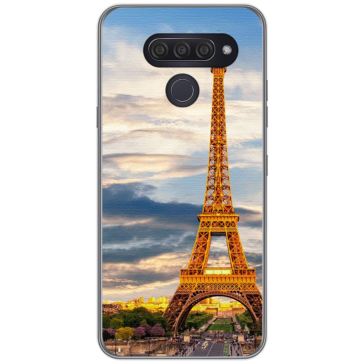 Funda Gel Tpu para Lg Q60 / K50 diseño Paris Dibujos