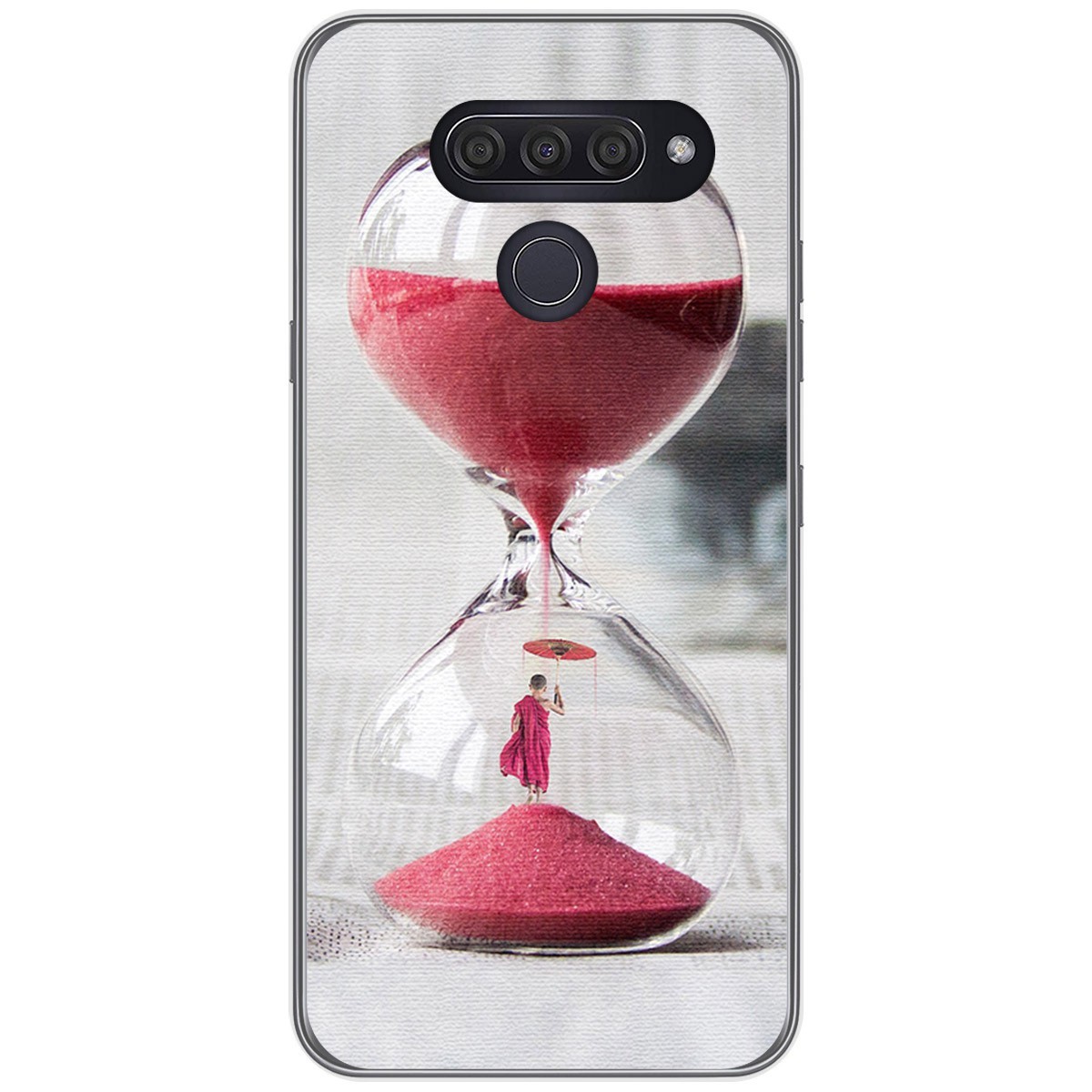 Funda Gel Tpu para Lg Q60 / K50 diseño Reloj Dibujos