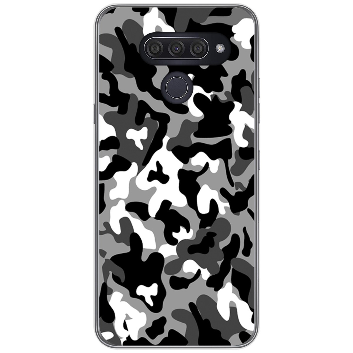 Funda Gel Tpu para Lg Q60 / K50 diseño Snow Camuflaje Dibujos