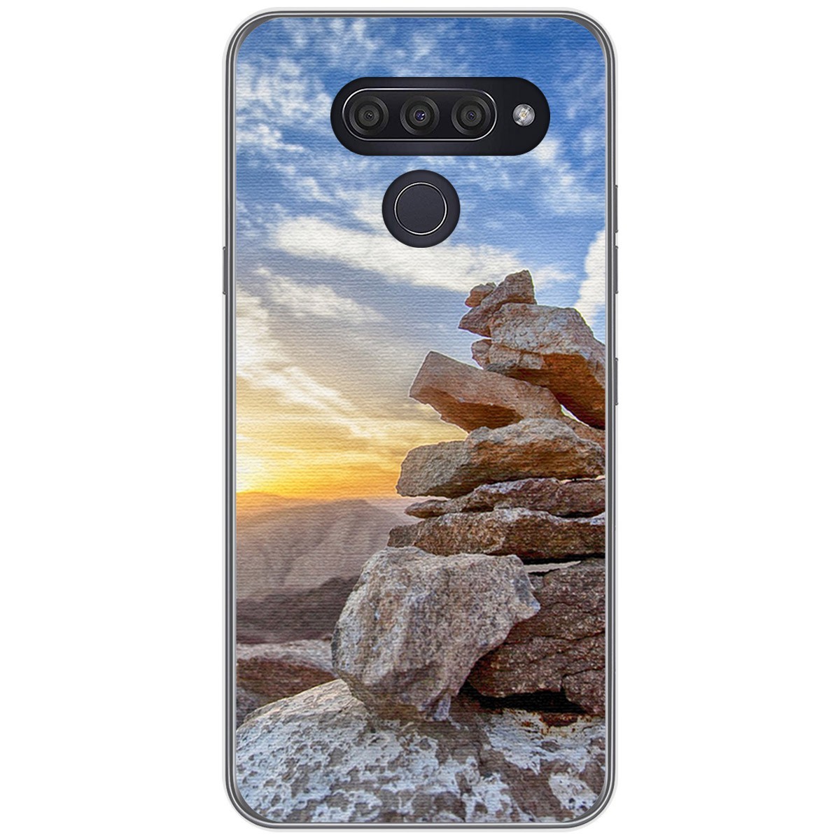 Funda Gel Tpu para Lg Q60 / K50 diseño Sunset Dibujos
