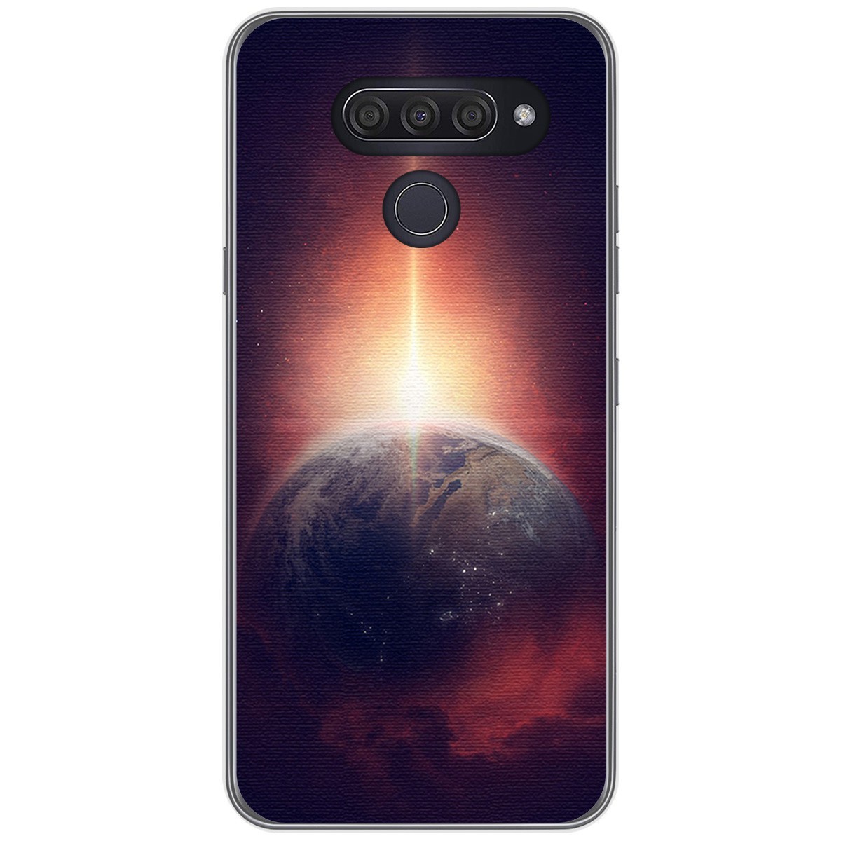 Funda Gel Tpu para Lg Q60 / K50 diseño Tierra Dibujos