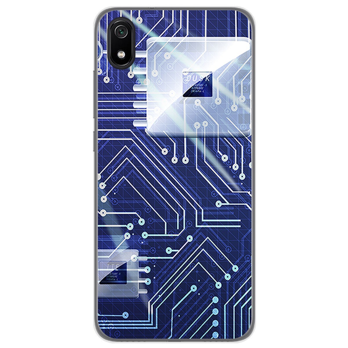 Funda Gel Tpu para Xiaomi Redmi 7A diseño Circuito Dibujos