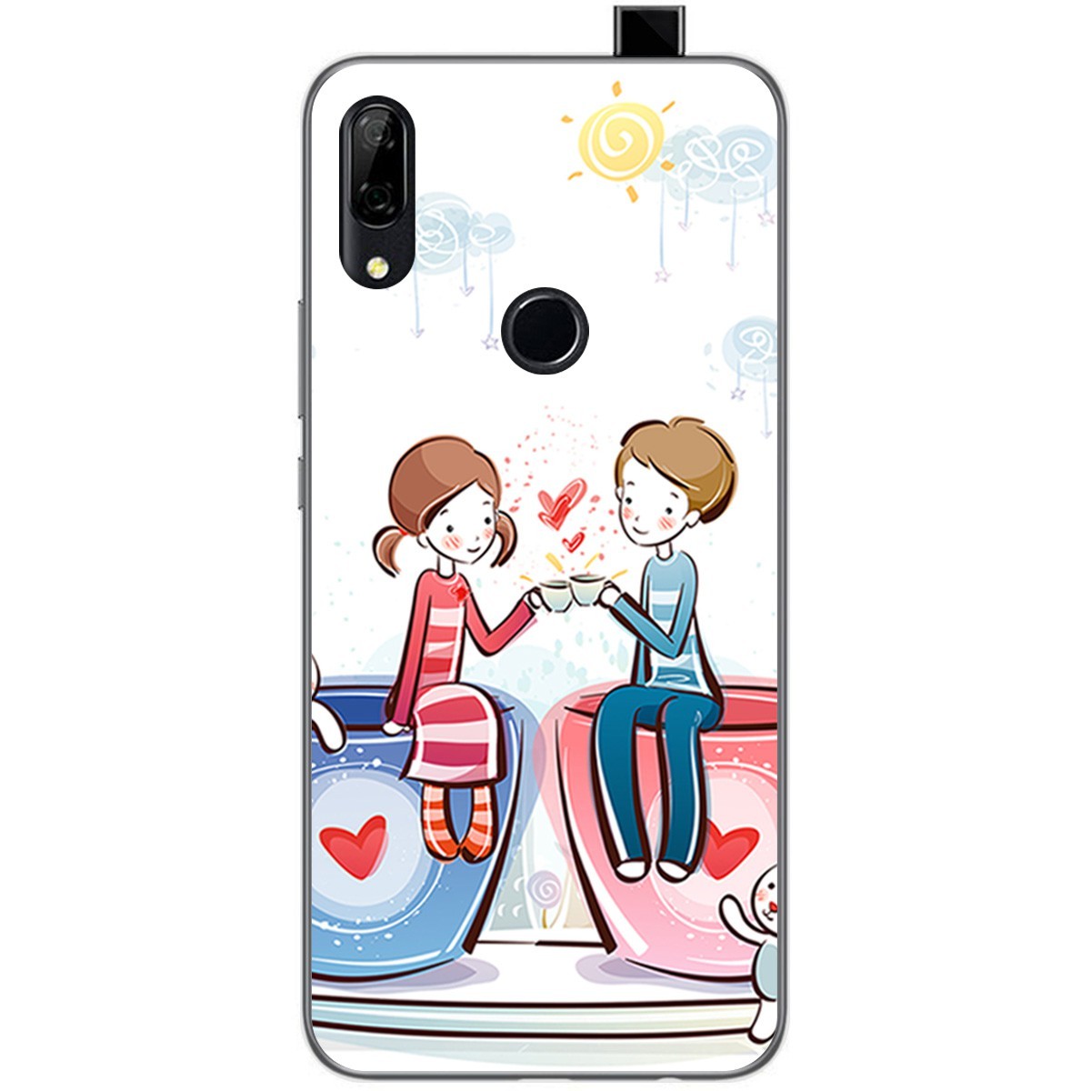 Funda Gel Tpu para Huawei P Smart Z diseño Café Dibujos