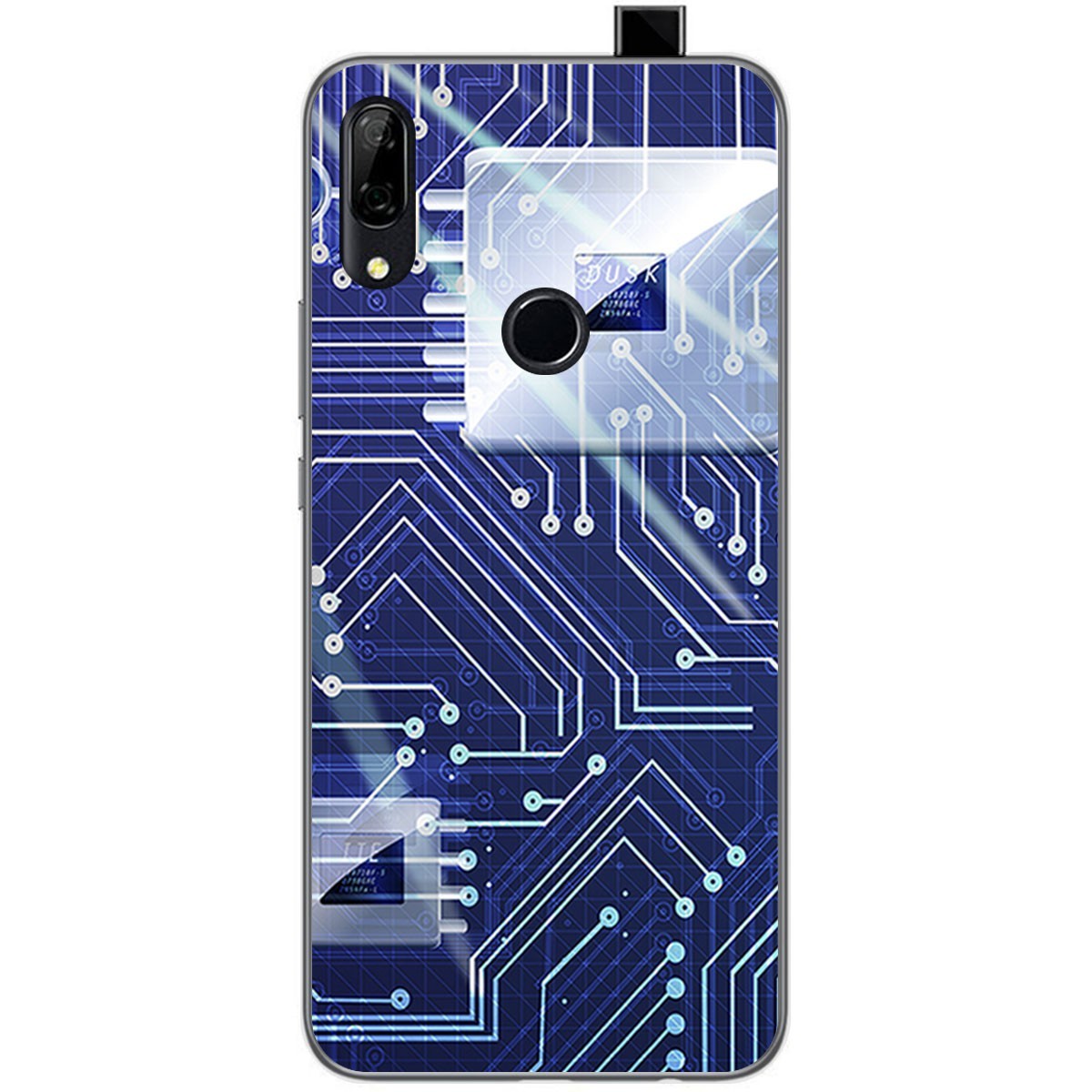 Funda Gel Tpu para Huawei P Smart Z diseño Circuito Dibujos