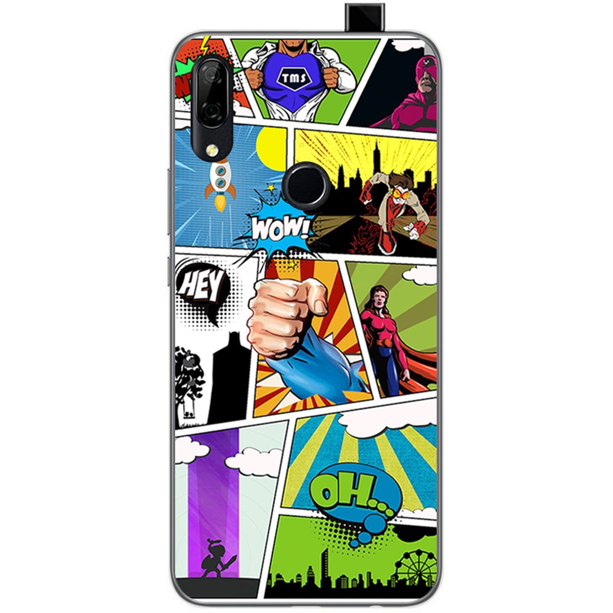 Funda Gel Tpu para Huawei P Smart Z diseño Comic Dibujos
