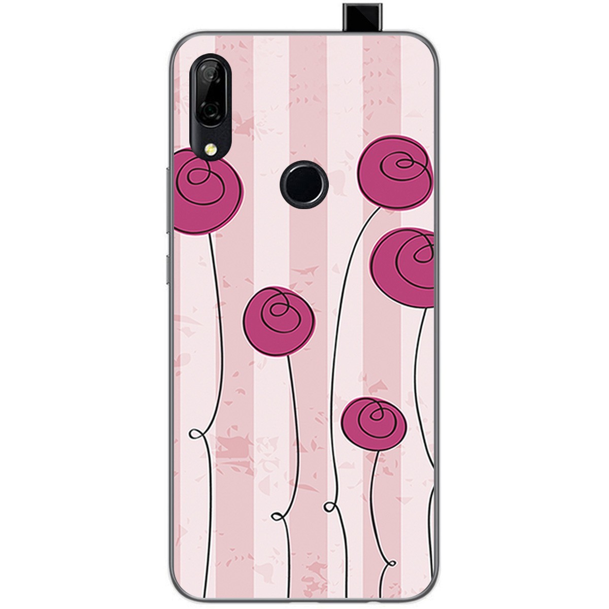 Funda Gel Tpu para Huawei P Smart Z diseño Flores Vintage Dibujos