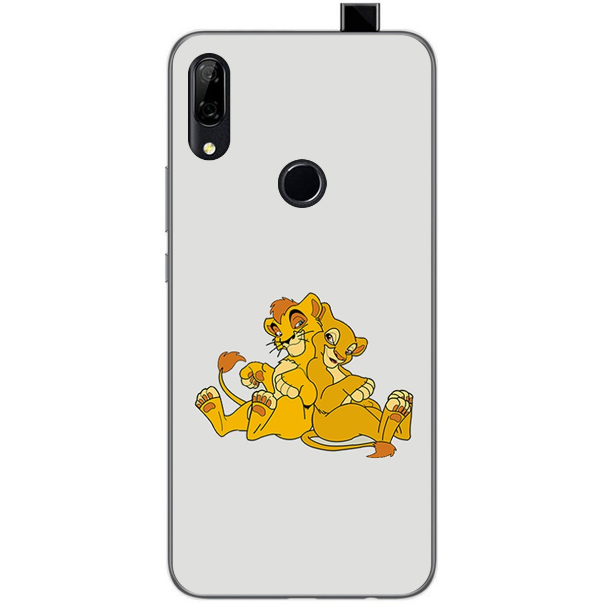 Funda Gel Tpu para Huawei P Smart Z diseño Leones Dibujos
