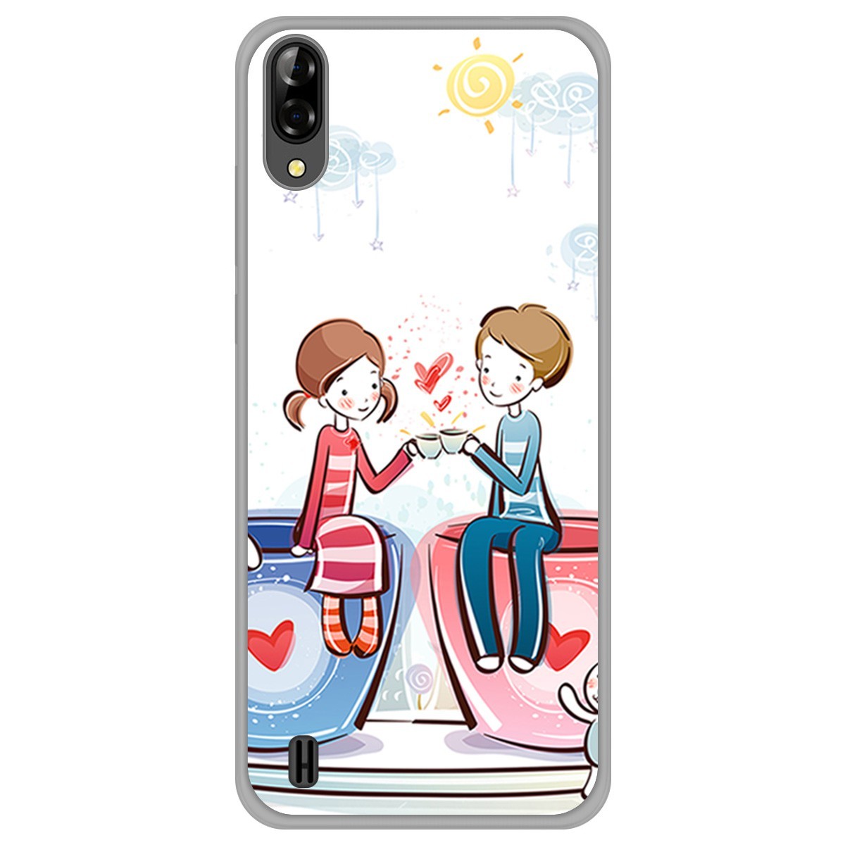 Funda Gel Tpu para Blackview A60 diseño Café Dibujos