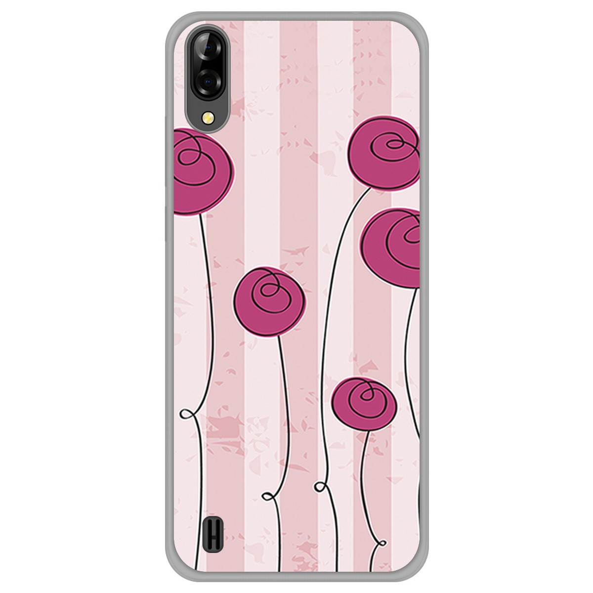 Funda Gel Tpu para Blackview A60 diseño Flores Vintage Dibujos