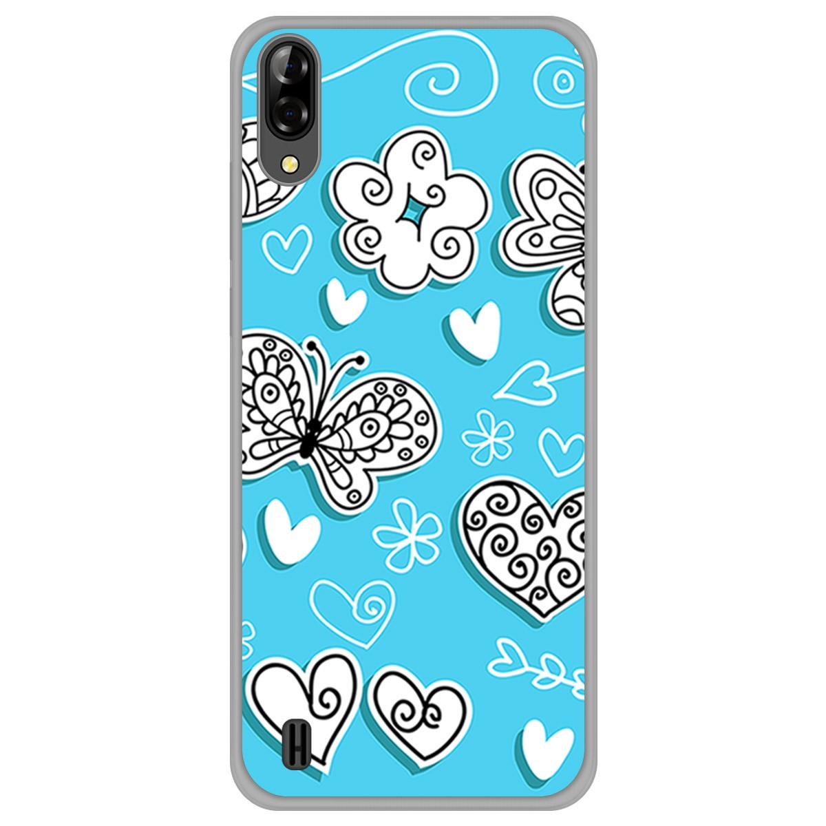 Funda Gel Tpu para Blackview A60 diseño Mariposas Dibujos