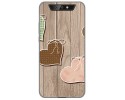 Funda Gel Tpu para Blackview BV5500 / BV5500 Pro diseño Corazones Madera Dibujos