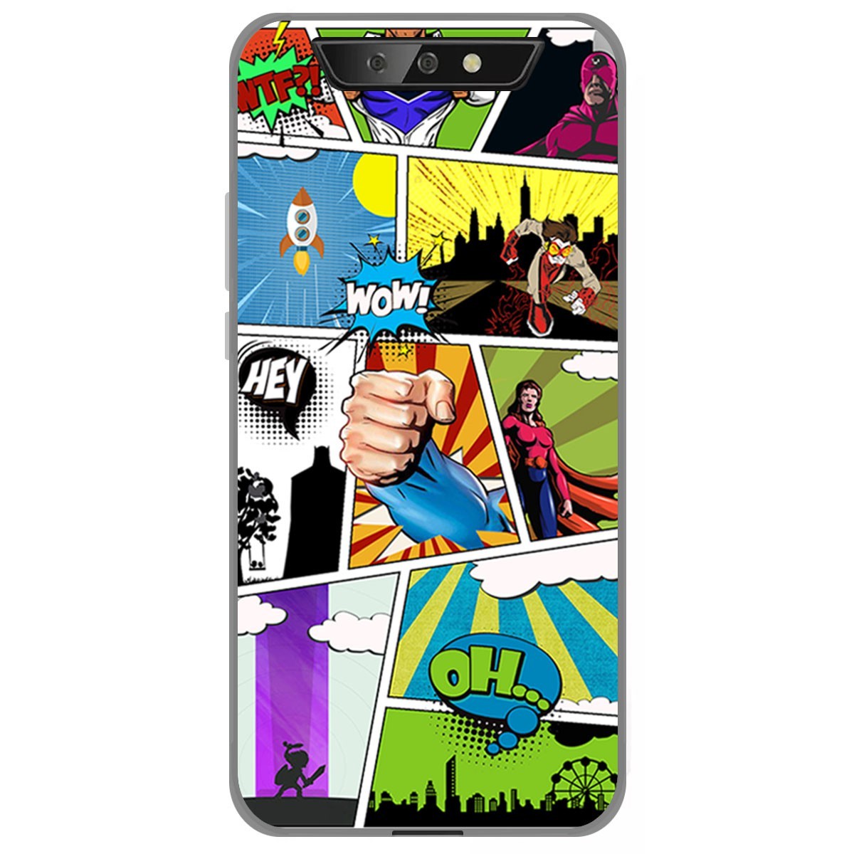 Funda Gel Tpu para Blackview BV5500 / BV5500 Pro diseño Comic Dibujos