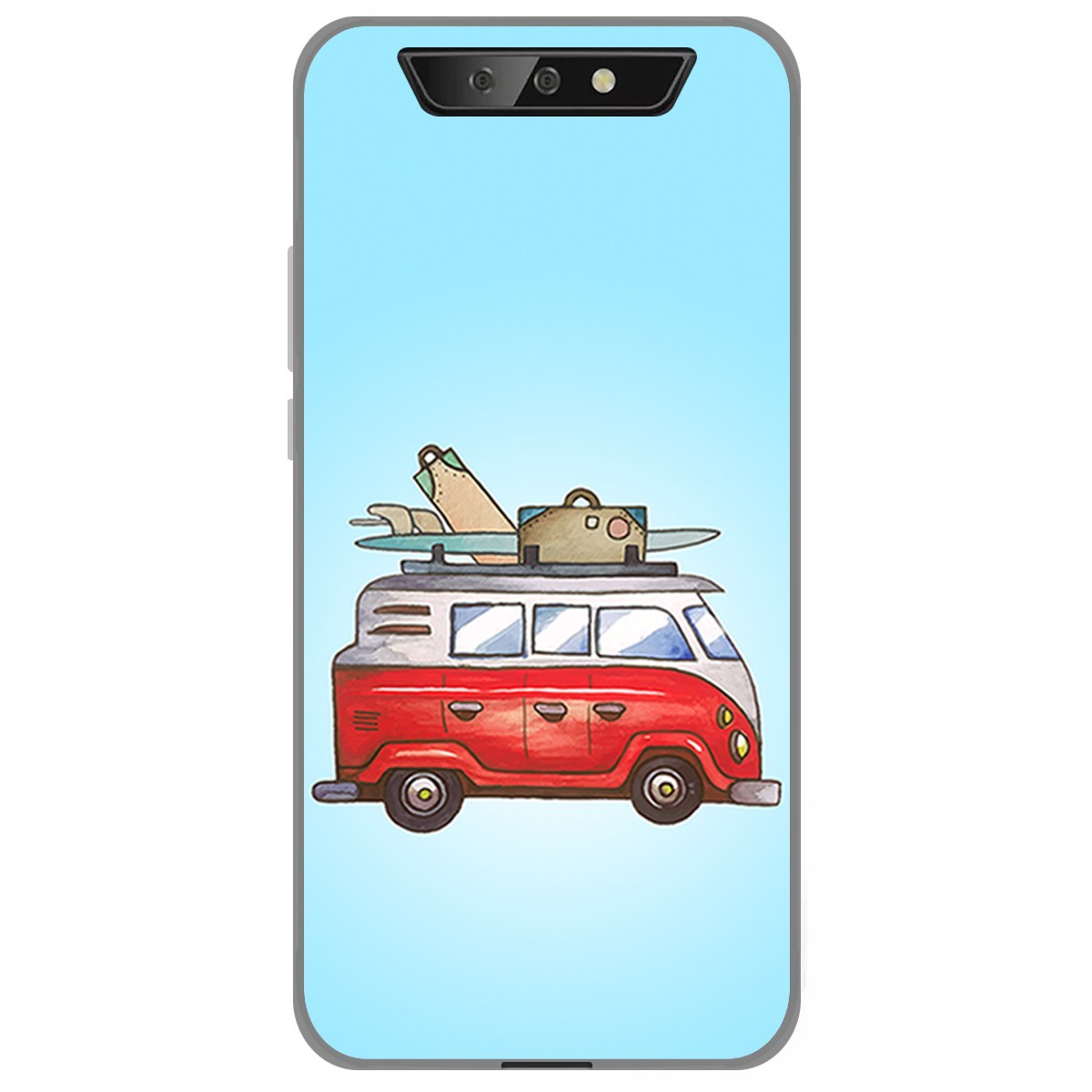 Funda Gel Tpu para Blackview BV5500 / BV5500 Pro diseño Furgoneta Dibujos
