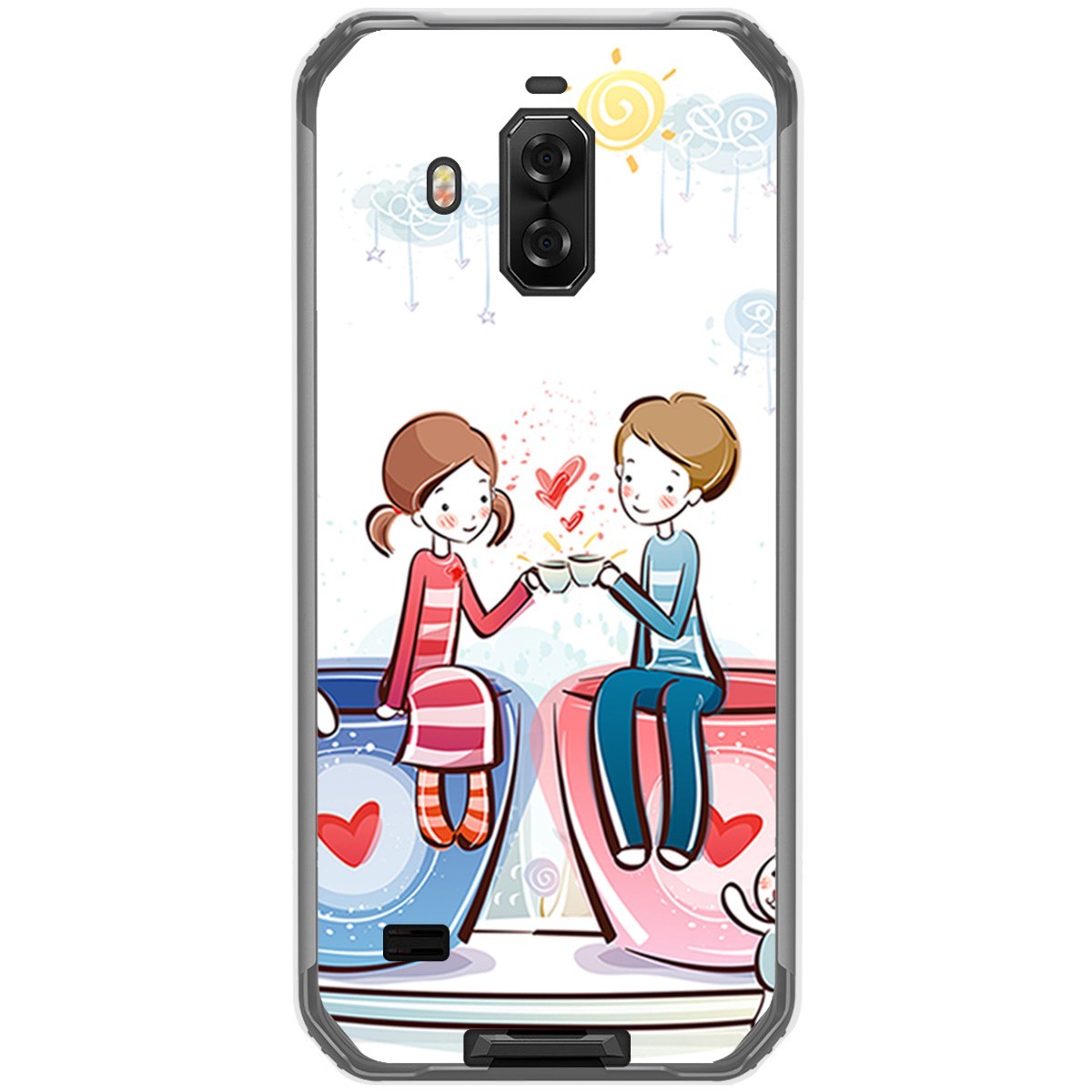 Funda Gel Tpu para Blackview Bv9600 Pro diseño Café Dibujos