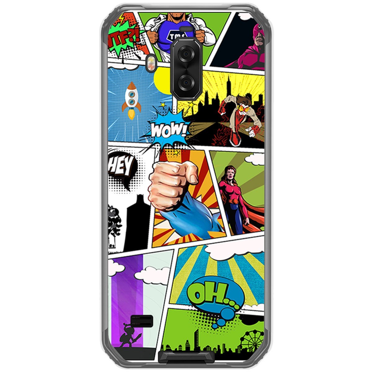 Funda Gel Tpu para Blackview Bv9600 Pro diseño Comic Dibujos