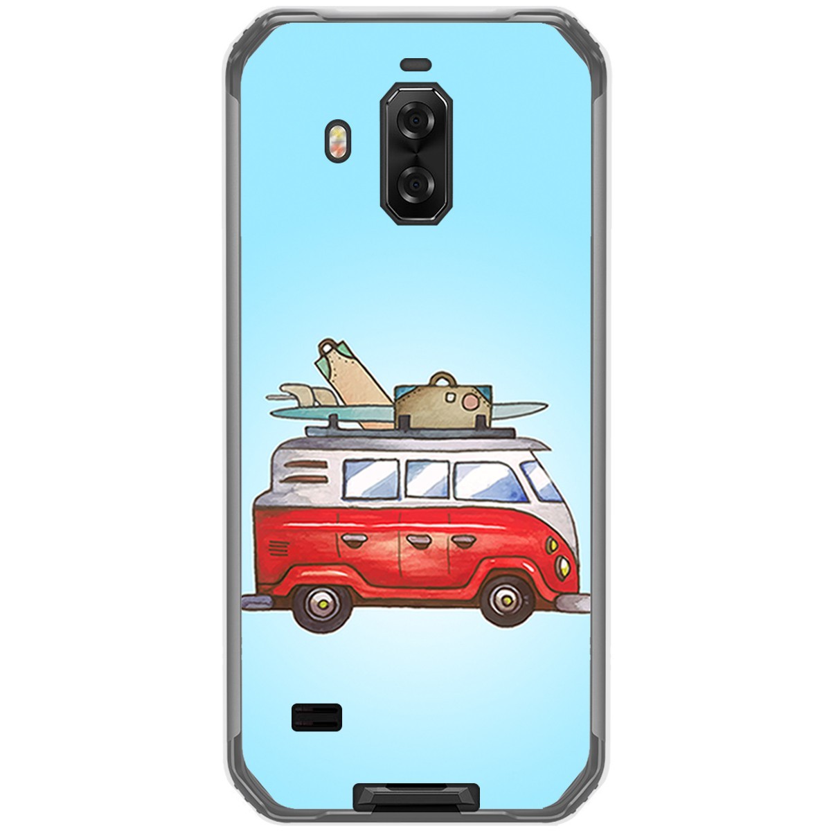Funda Gel Tpu para Blackview Bv9600 Pro diseño Furgoneta Dibujos