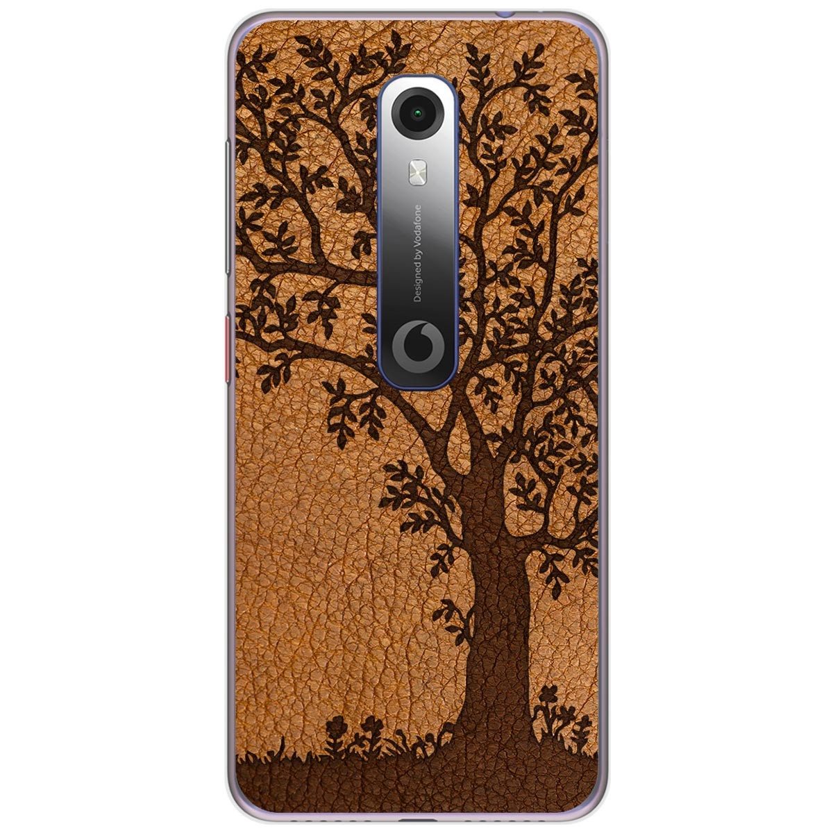 Funda Gel Tpu para Vodafone Smart N10 diseño Cuero 03 Dibujos