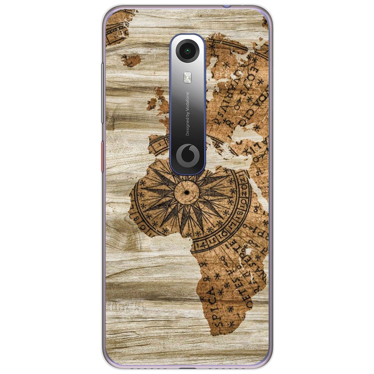 Funda Gel Tpu para Vodafone Smart N10 diseño Madera 07 Dibujos